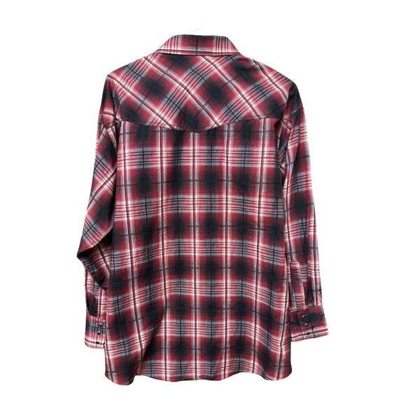 Plains Western Shirt 2X Plaid Pearl Snap Cowboy Rockabilly Big Man Mens XXL - Picture 8 of 8